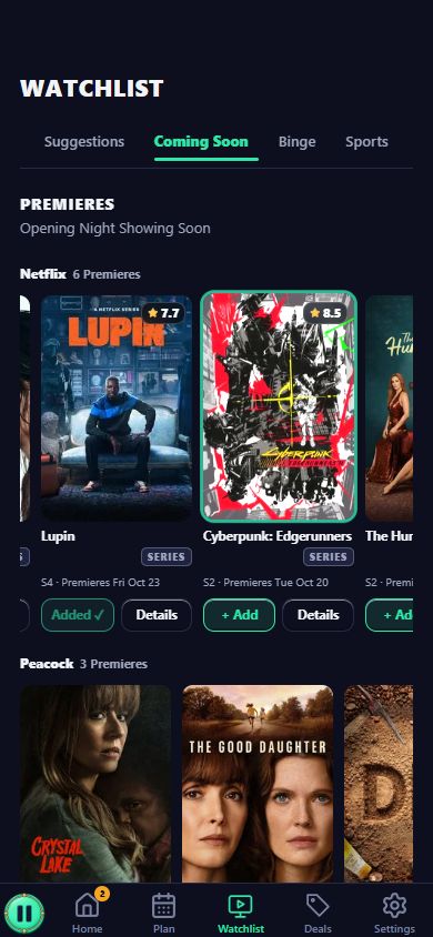 Coming Soon With Upcoming Premieres on Netflix and Peacock